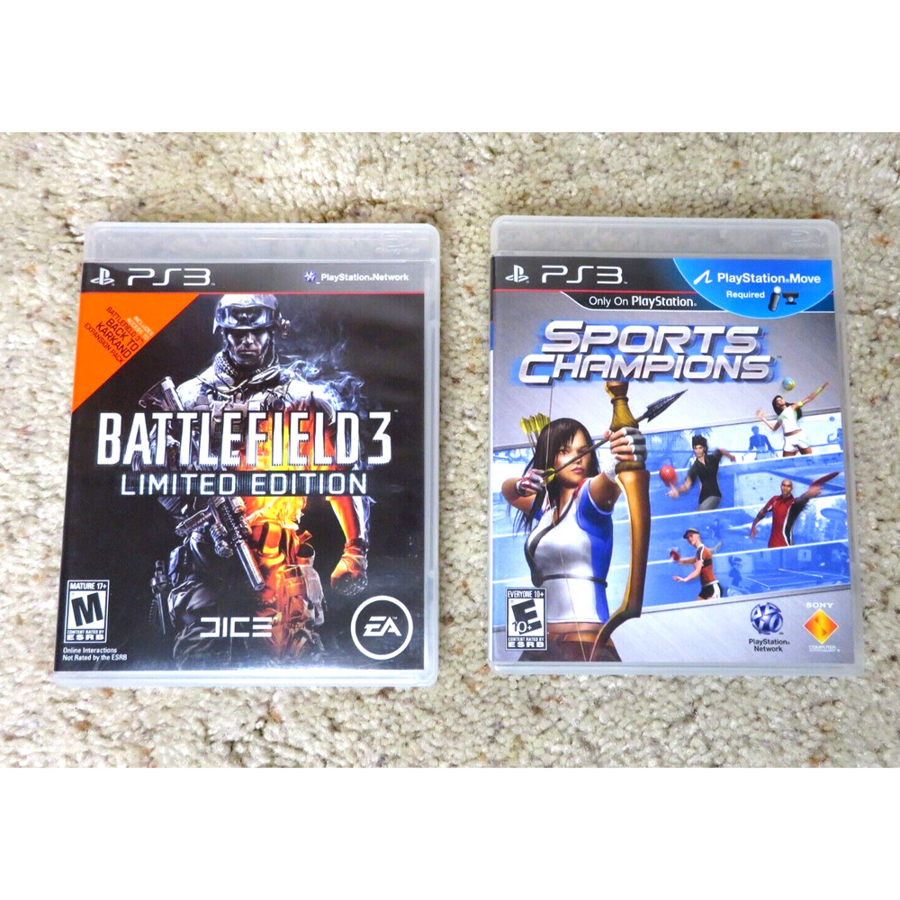 PS3 Lot of 2 Games: Sports Champions & Battlefield 3 PlayStation Bundle TESTED!